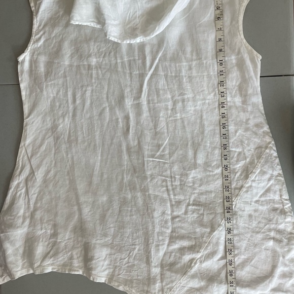 Bryn Walker linen Noa sleeveless asymmetrical tunic with cowl neck - Picture 6 of 10